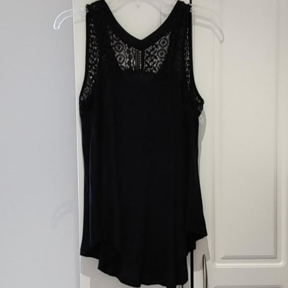 New American Rag Asymmetrical Black Sleeveless Top - Picture 2 of 6